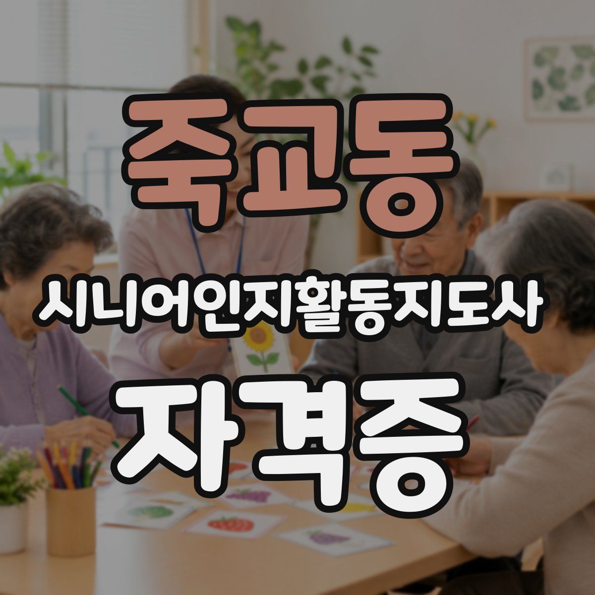 죽교동 시니어인지활동지도사 자격증