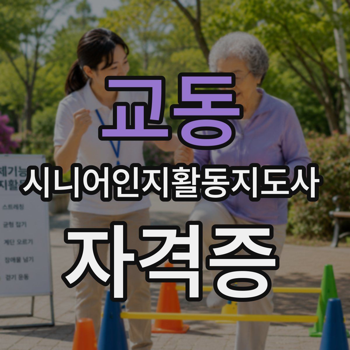 교동 시니어인지활동지도사 자격증