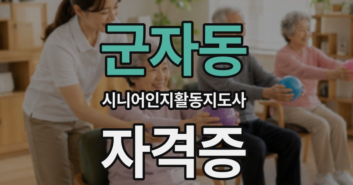 군자동 시니어인지활동지도사 자격증