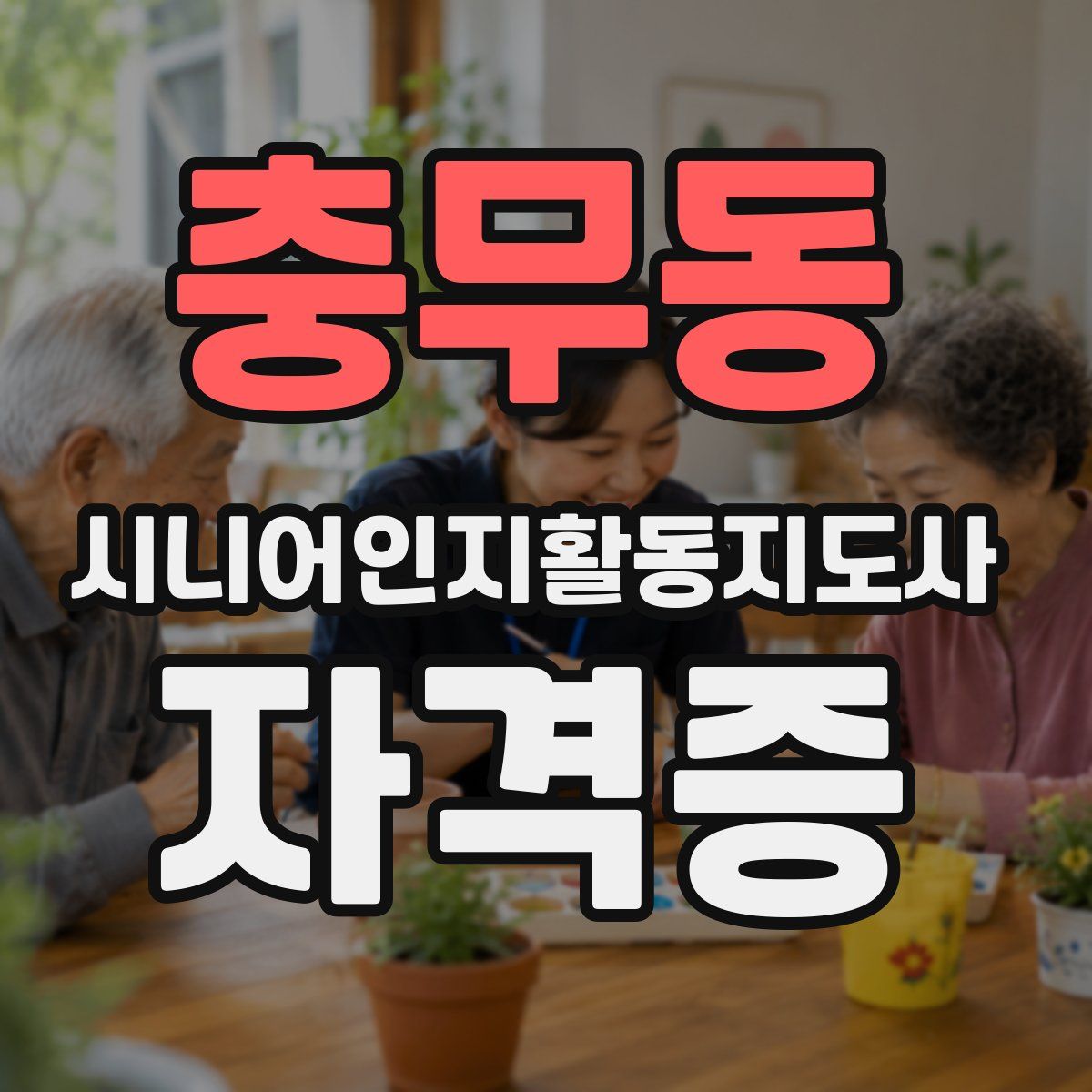 충무동 시니어인지활동지도사 자격증