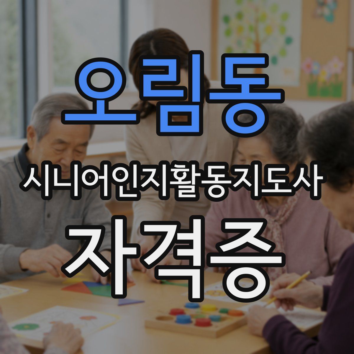 오림동 시니어인지활동지도사 자격증