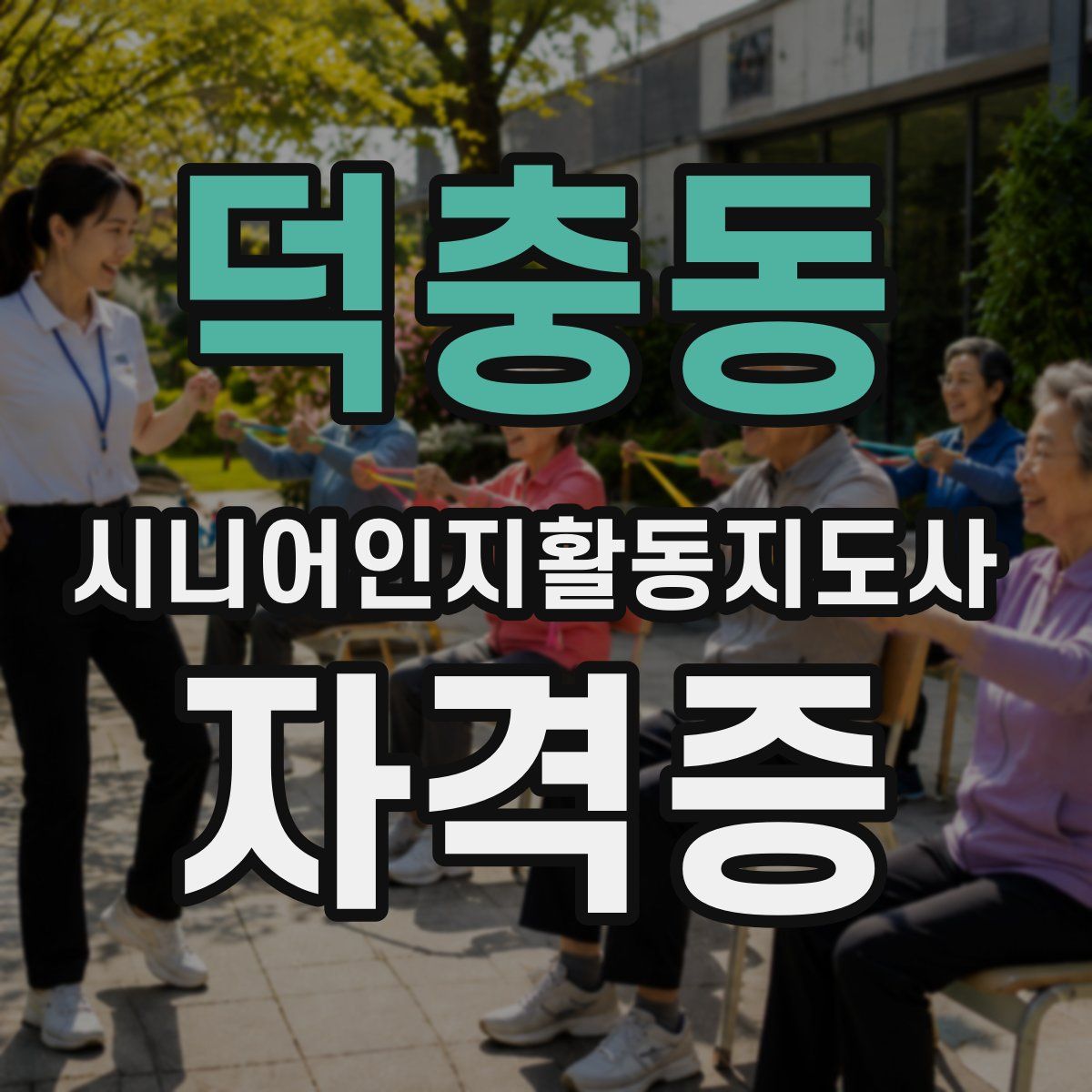 덕충동 시니어인지활동지도사 자격증