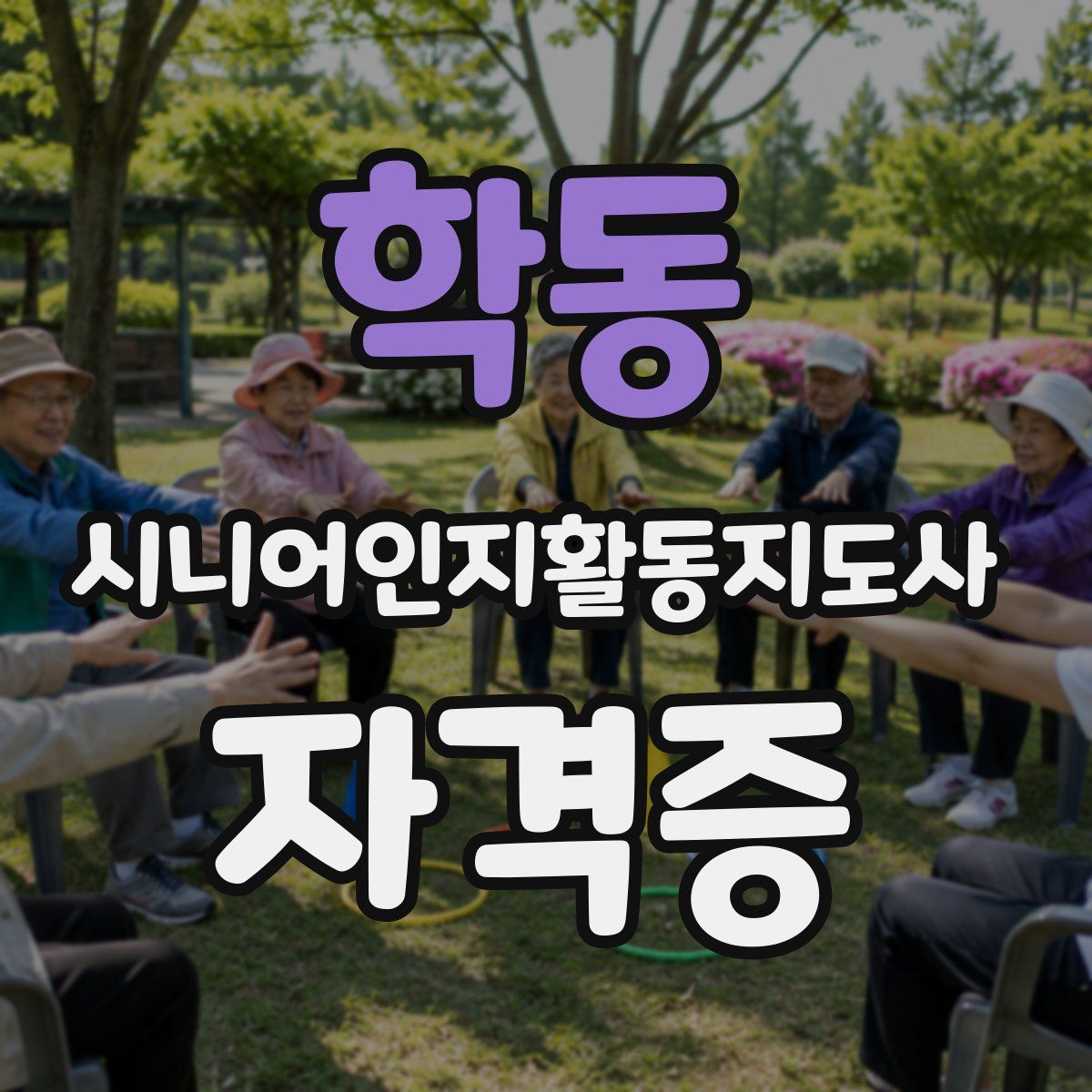 학동 시니어인지활동지도사 자격증