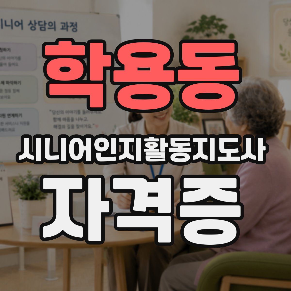학용동 시니어인지활동지도사 자격증