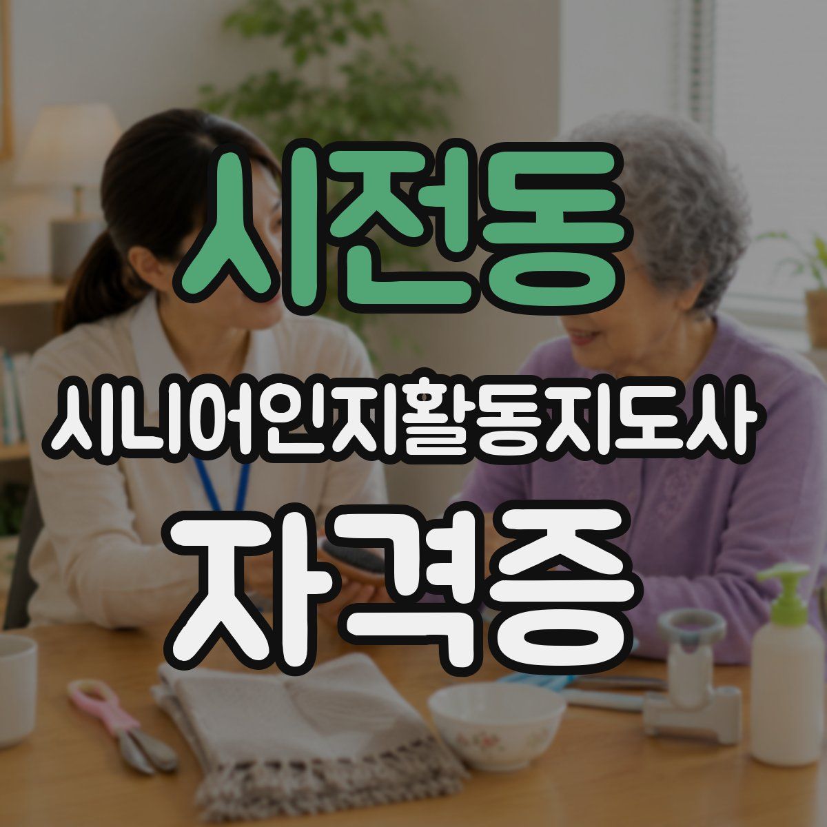 시전동 시니어인지활동지도사 자격증