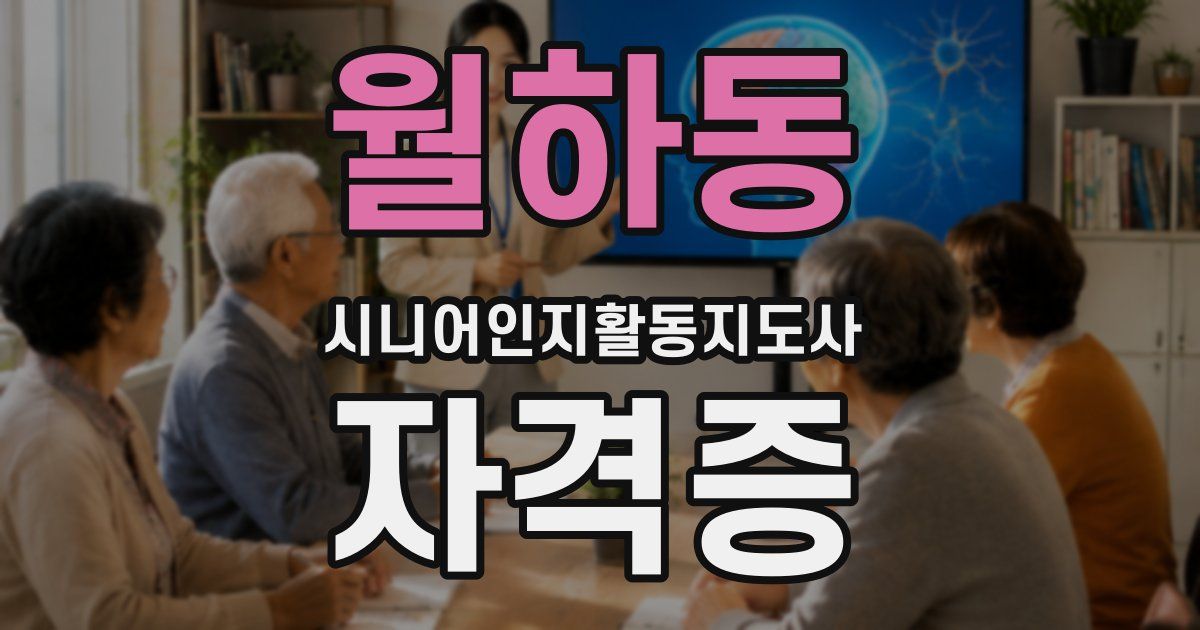월하동 시니어인지활동지도사 자격증
