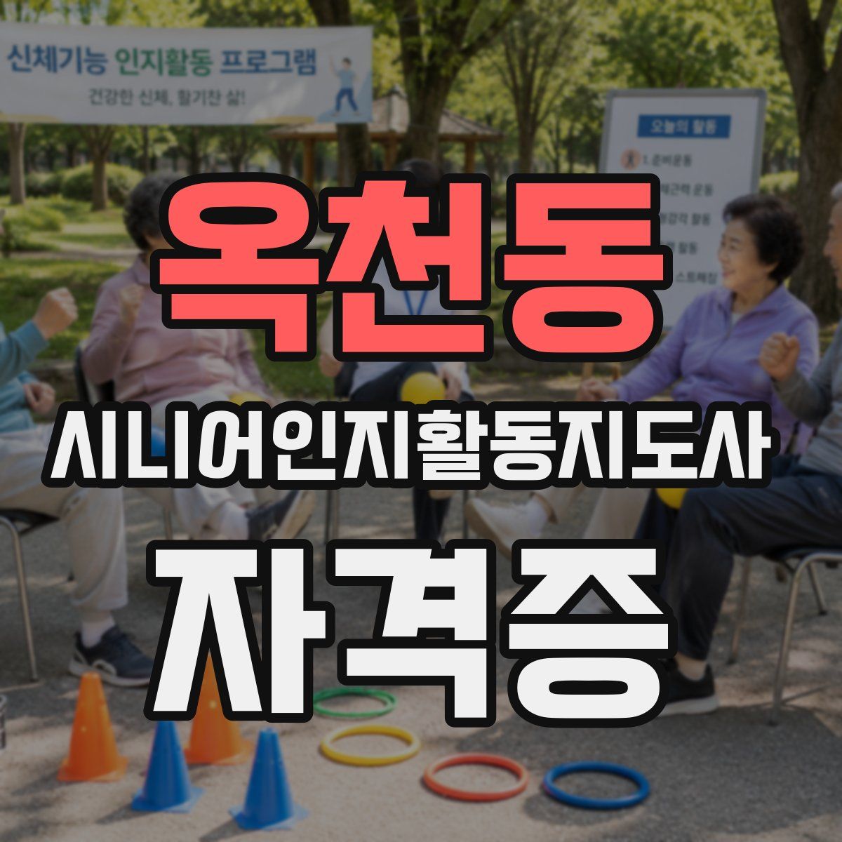 옥천동 시니어인지활동지도사 자격증