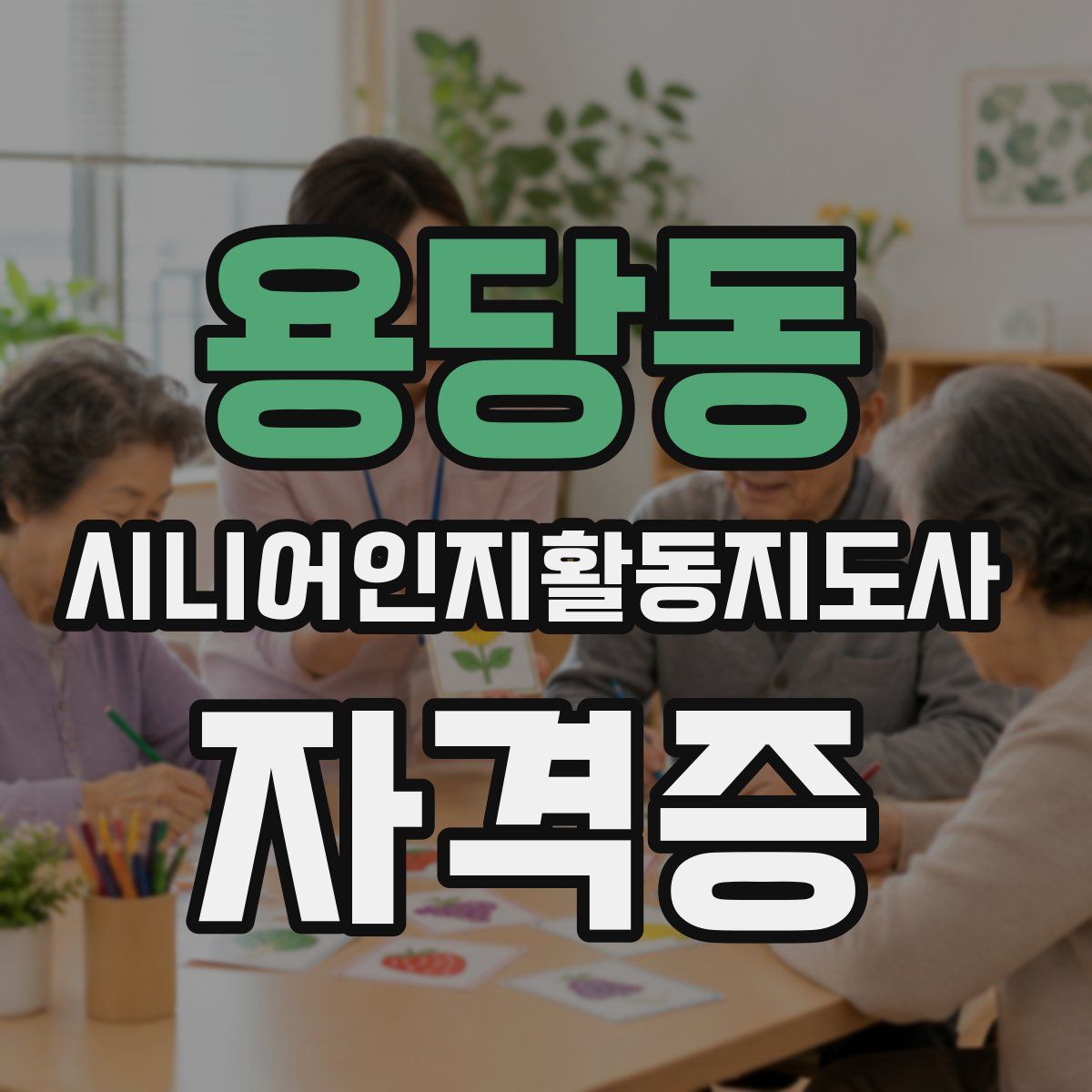 용당동 시니어인지활동지도사 자격증