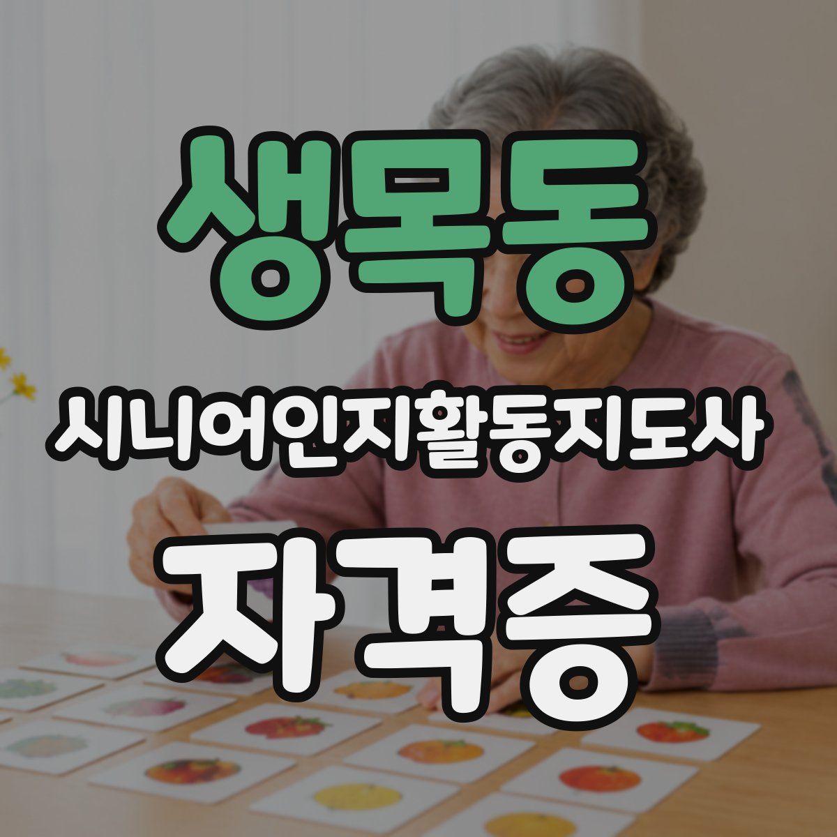 생목동 시니어인지활동지도사 자격증