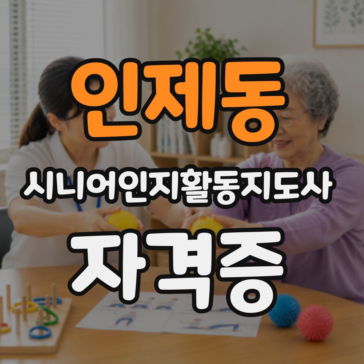 인제동 시니어인지활동지도사 자격증