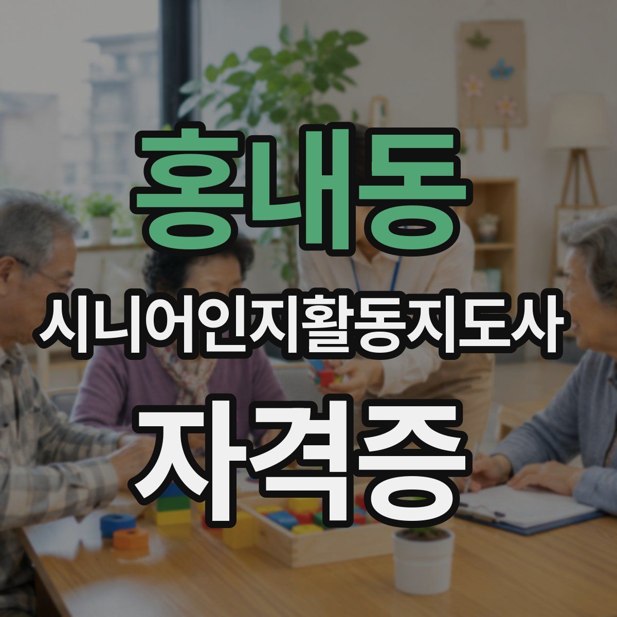 홍내동 시니어인지활동지도사 자격증