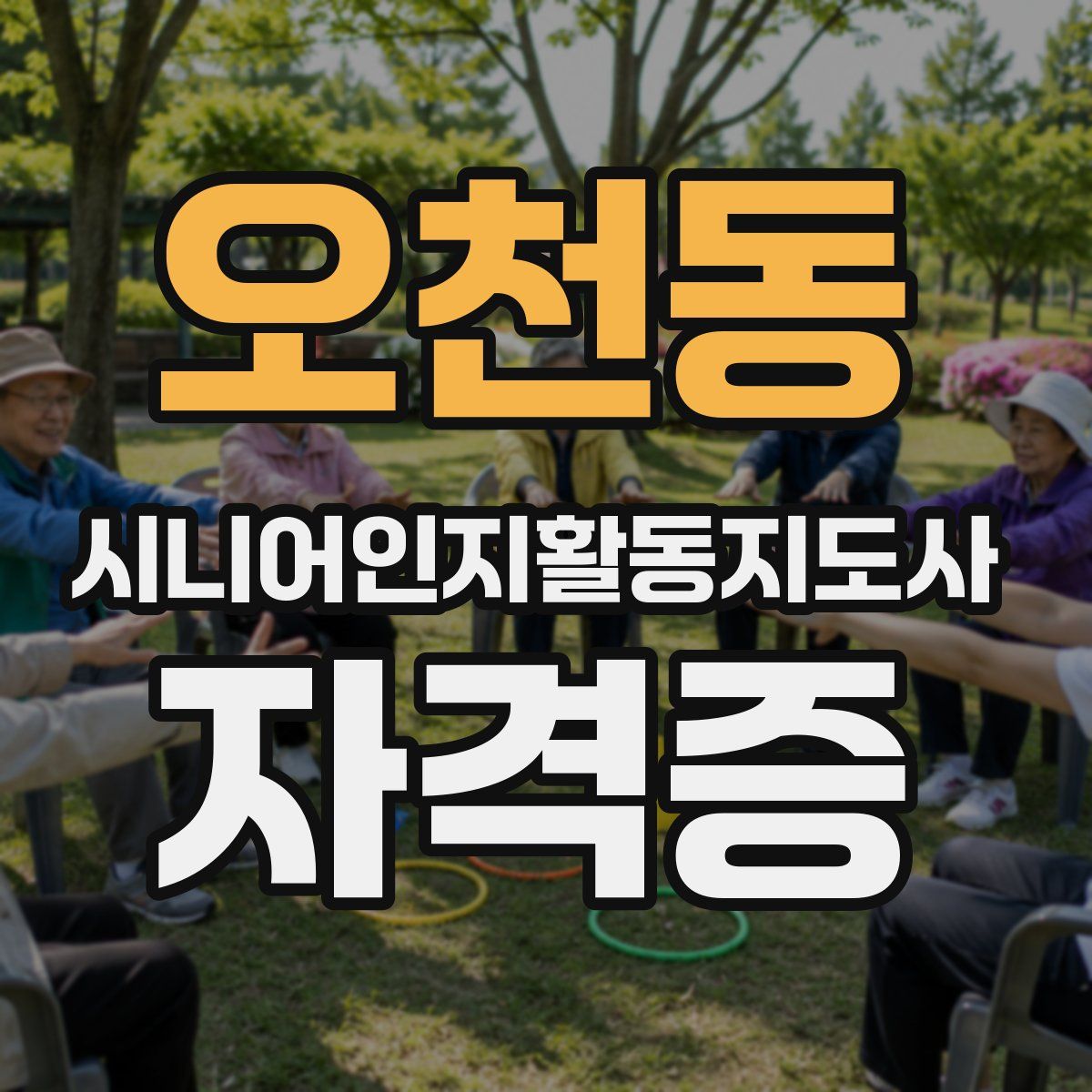 오천동 시니어인지활동지도사 자격증