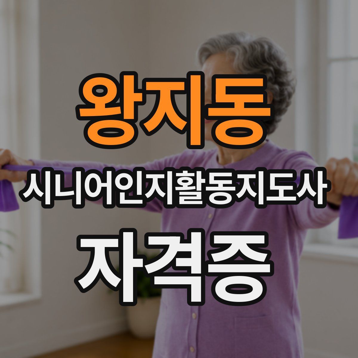 왕지동 시니어인지활동지도사 자격증