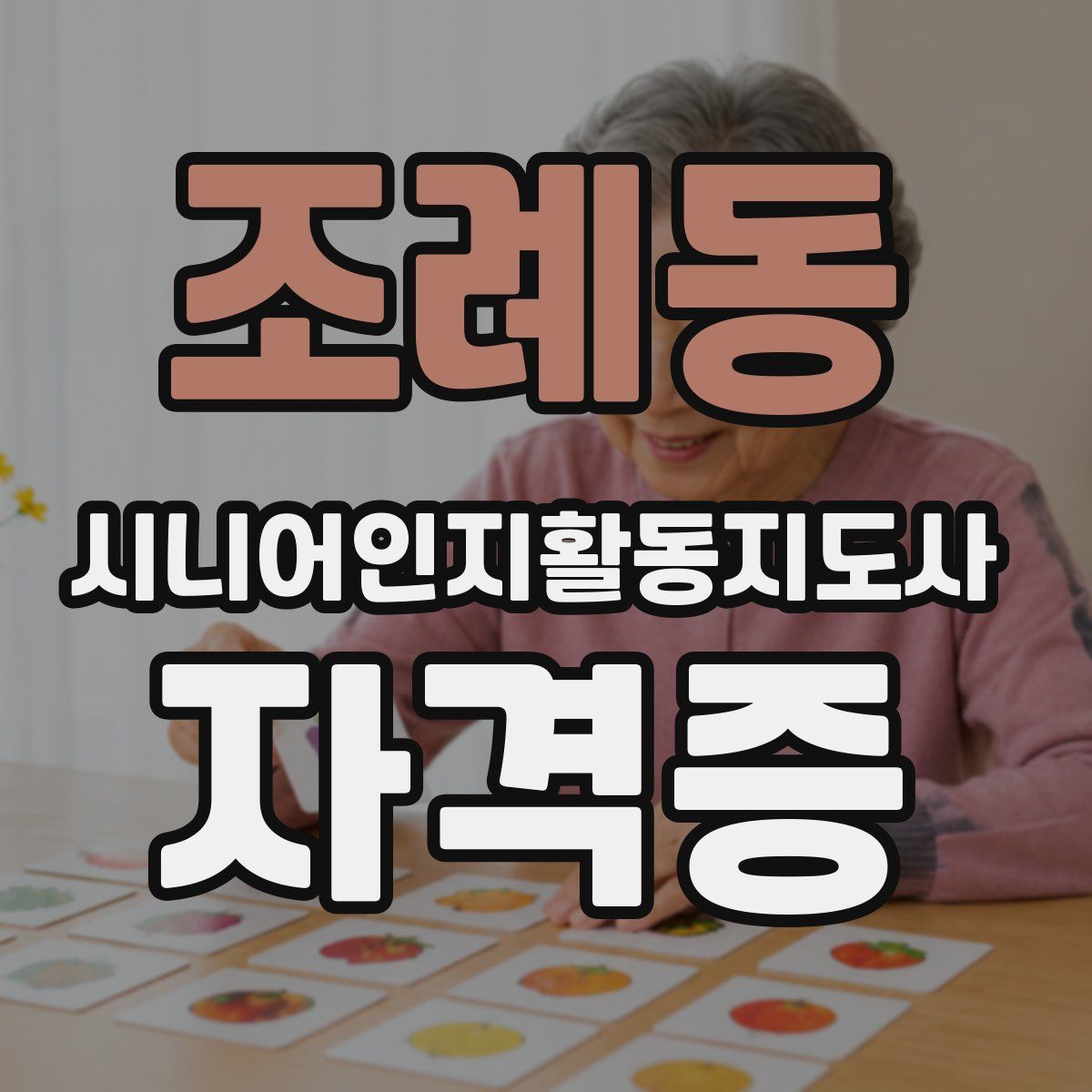 조례동 시니어인지활동지도사 자격증