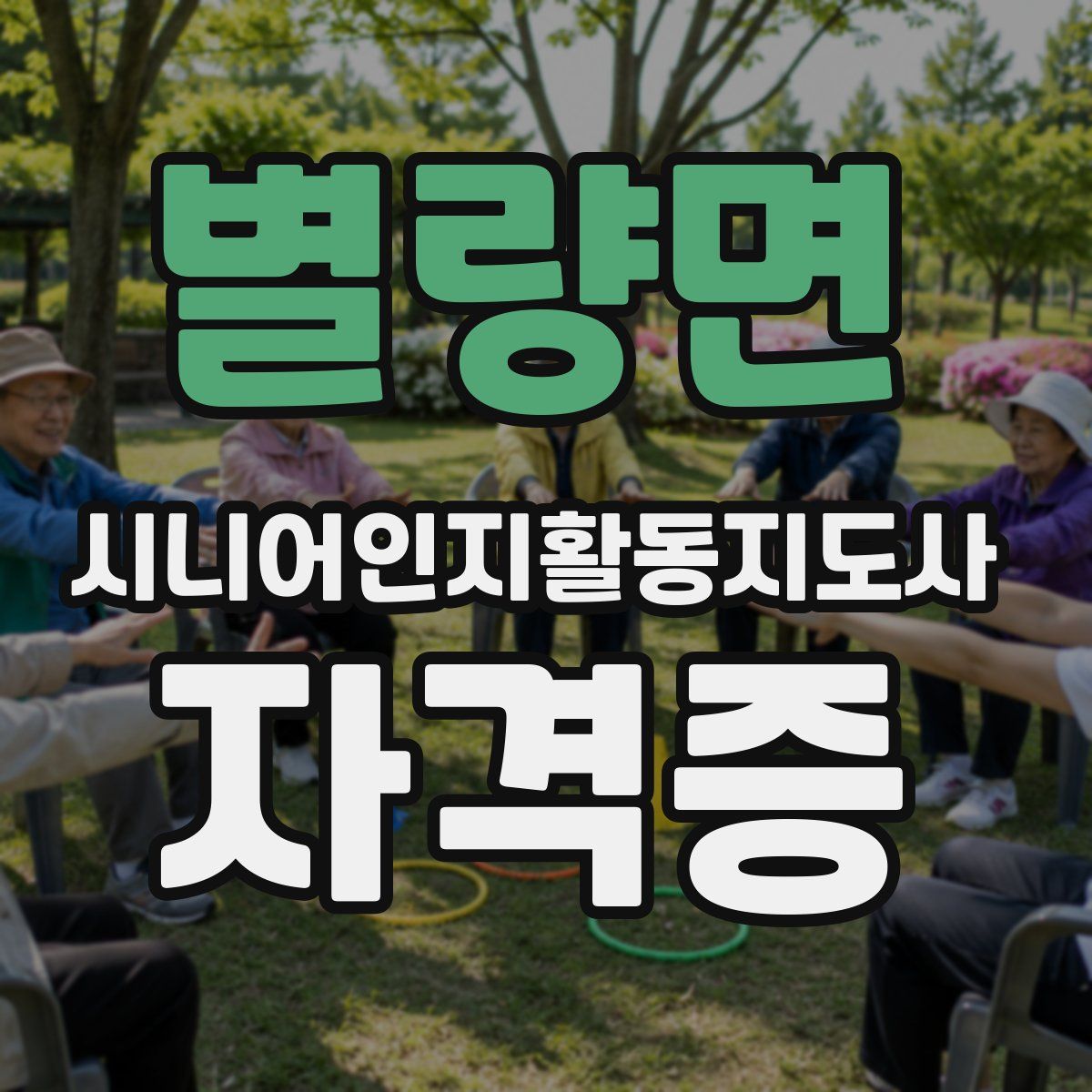 별량면 시니어인지활동지도사 자격증