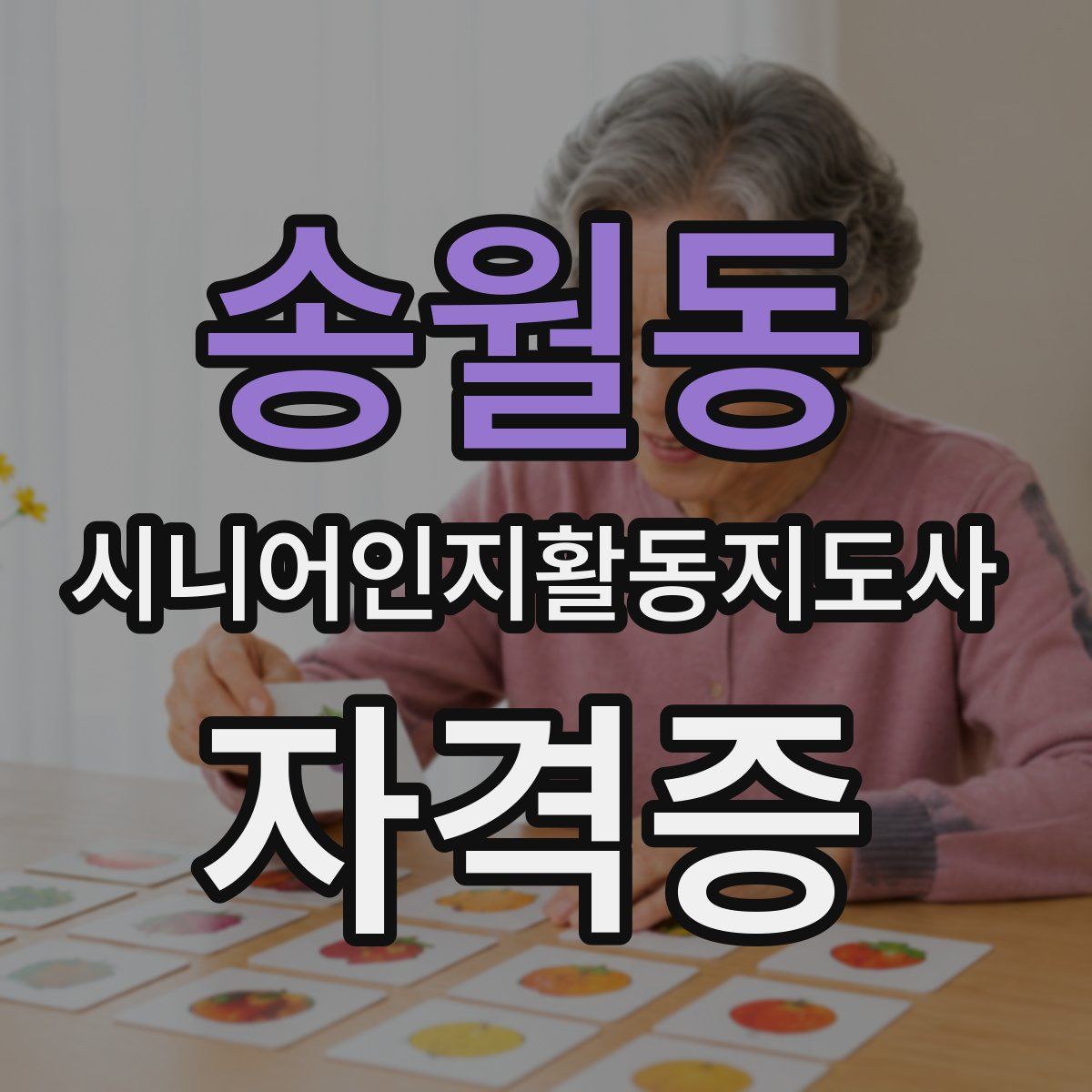 송월동 시니어인지활동지도사 자격증