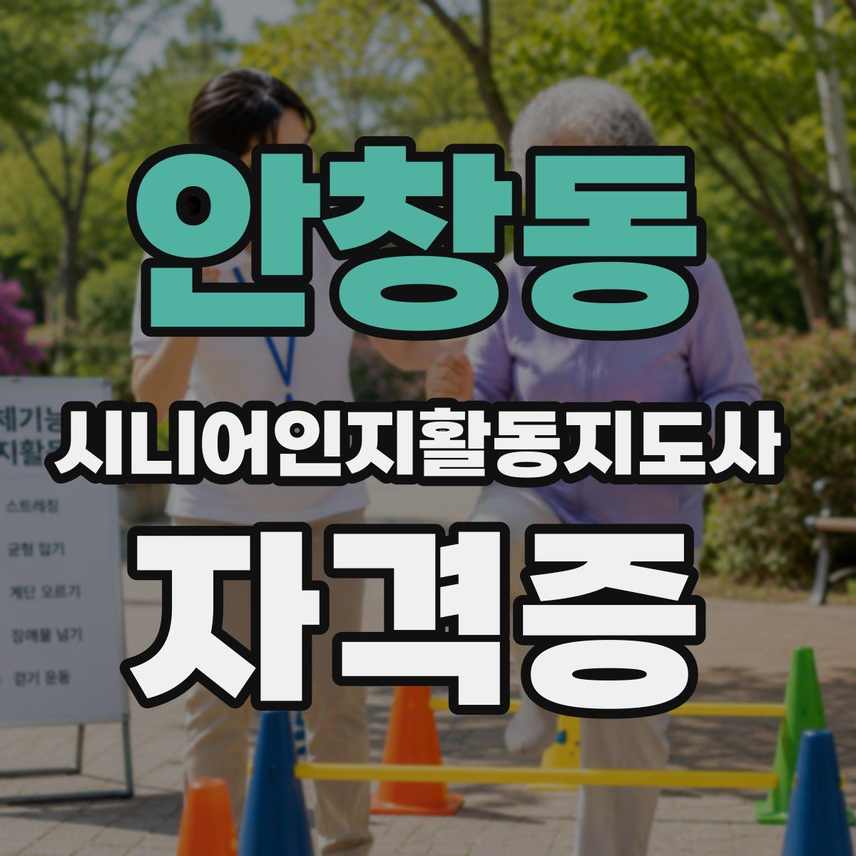 안창동 시니어인지활동지도사 자격증