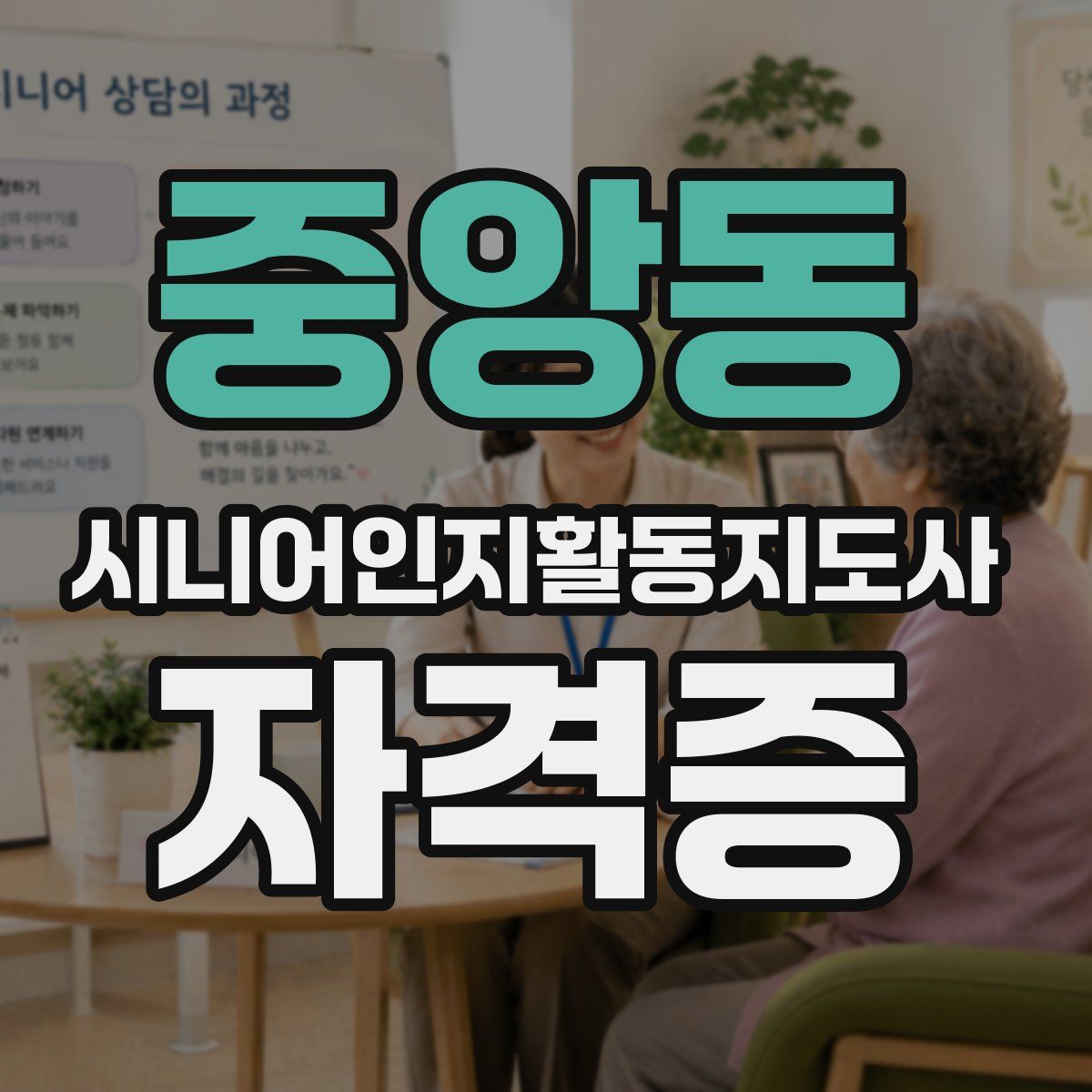 중앙동 시니어인지활동지도사 자격증