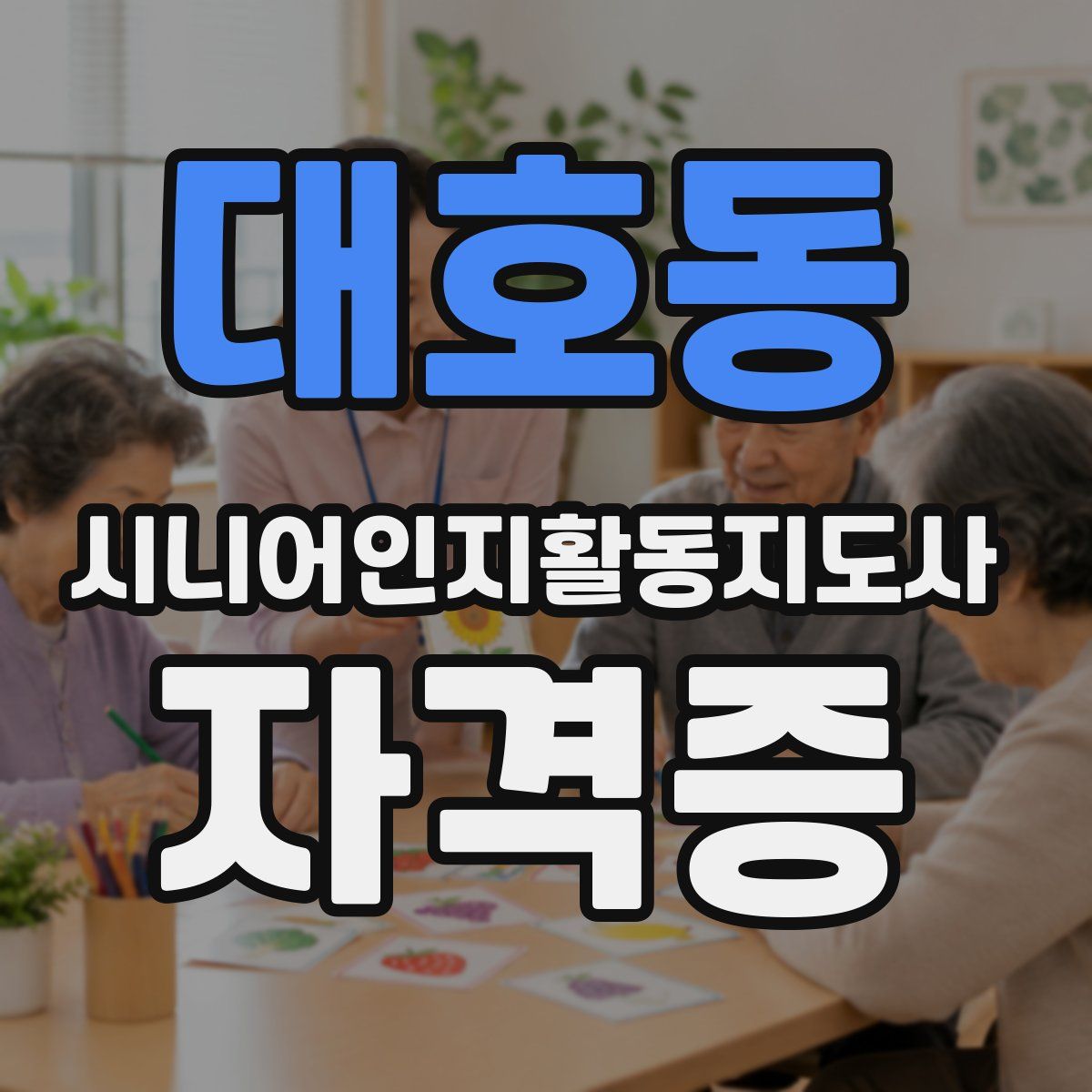 대호동 시니어인지활동지도사 자격증