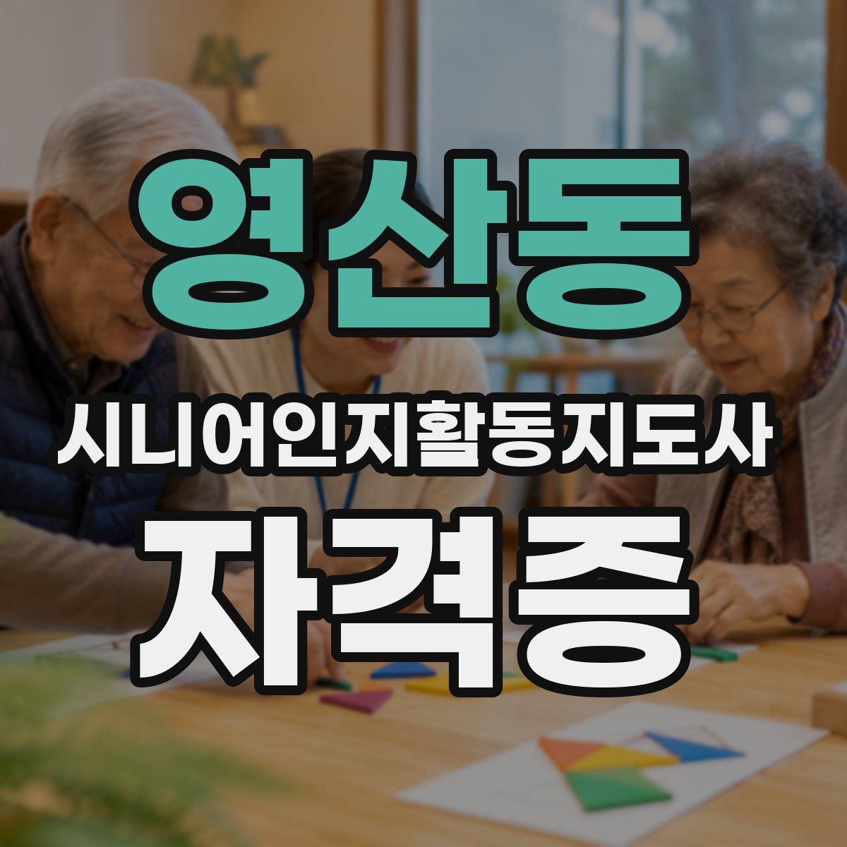 영산동 시니어인지활동지도사 자격증
