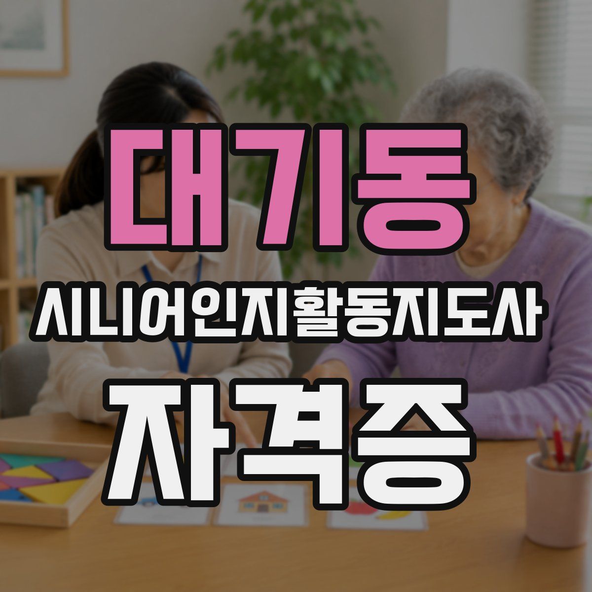 대기동 시니어인지활동지도사 자격증