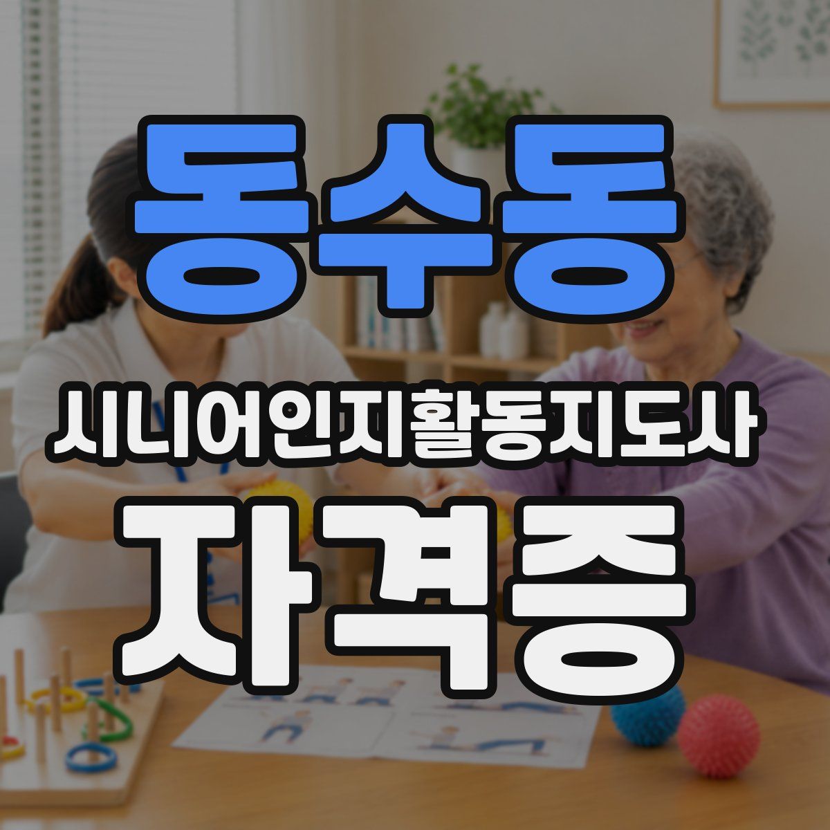 동수동 시니어인지활동지도사 자격증