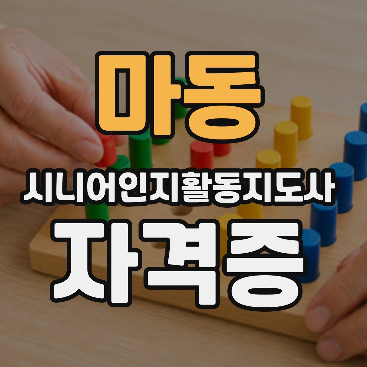 마동 시니어인지활동지도사 자격증