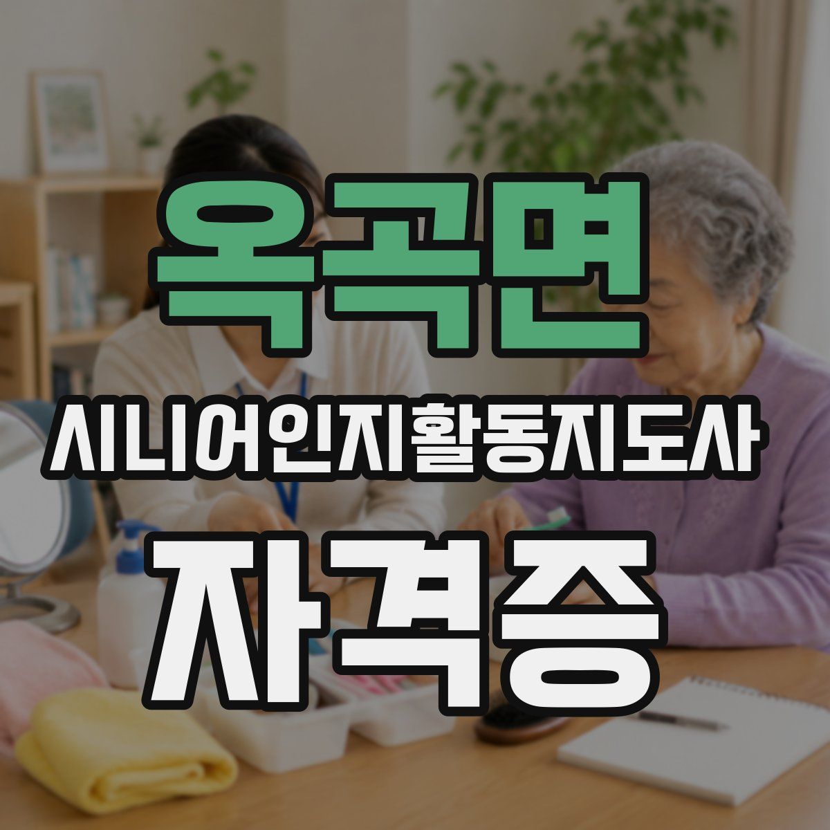 옥곡면 시니어인지활동지도사 자격증