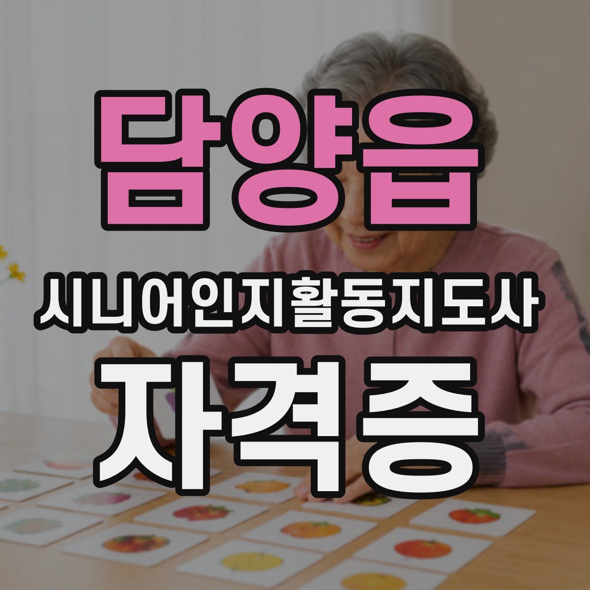담양읍 시니어인지활동지도사 자격증