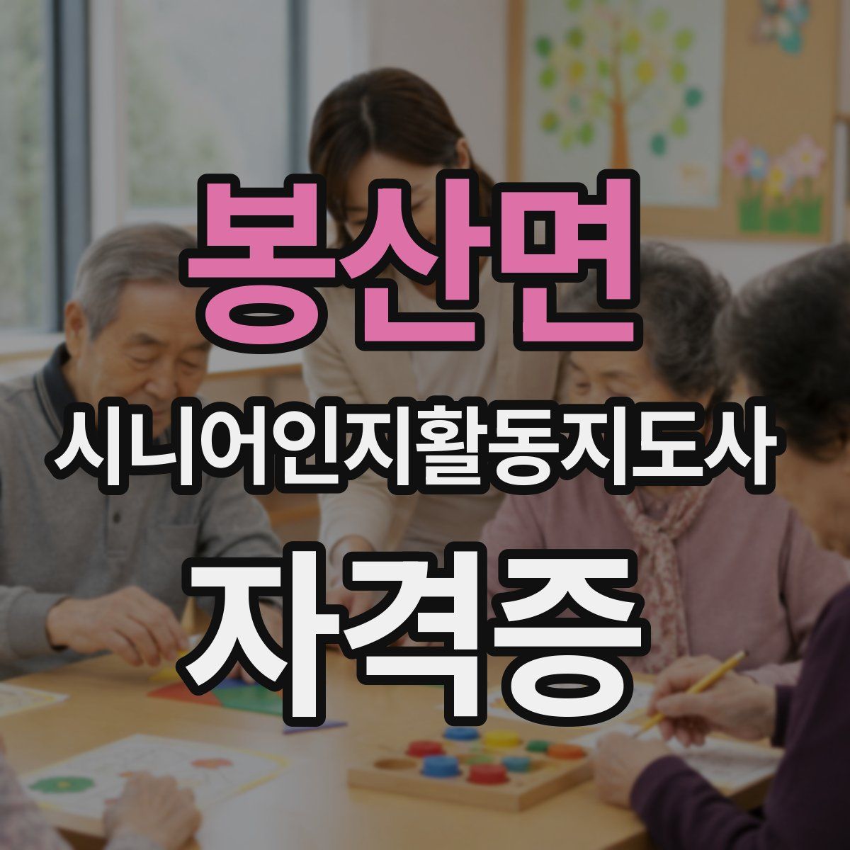 봉산면 시니어인지활동지도사 자격증