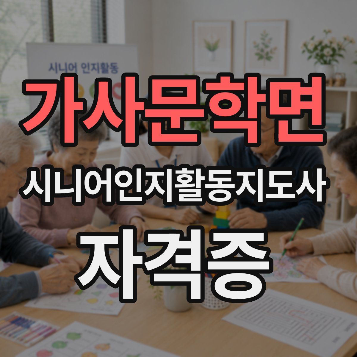 가사문학면 시니어인지활동지도사 자격증