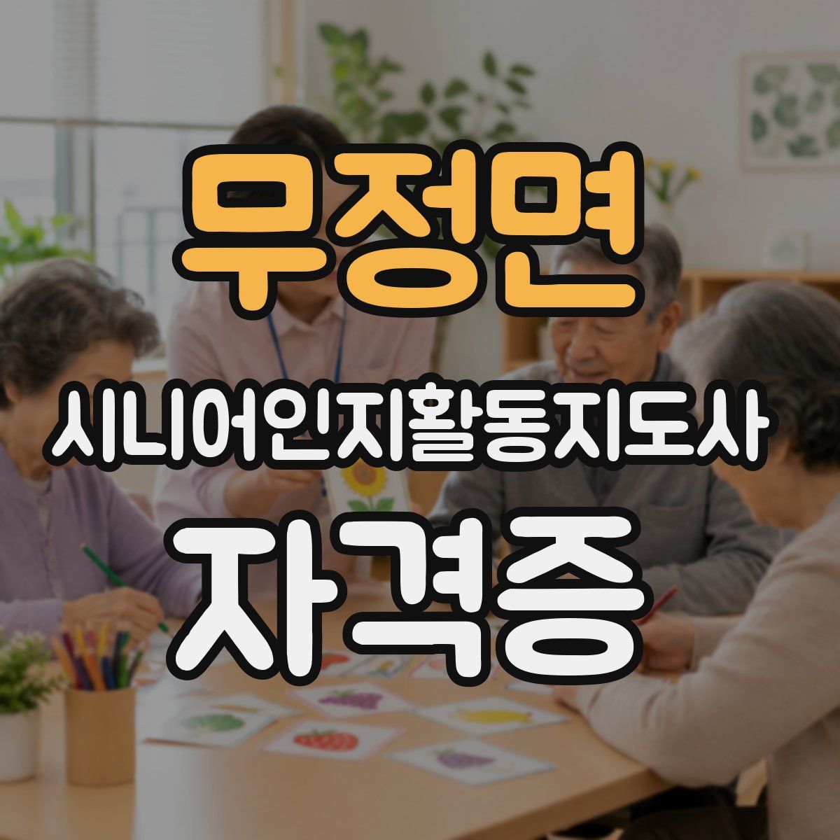 무정면 시니어인지활동지도사 자격증