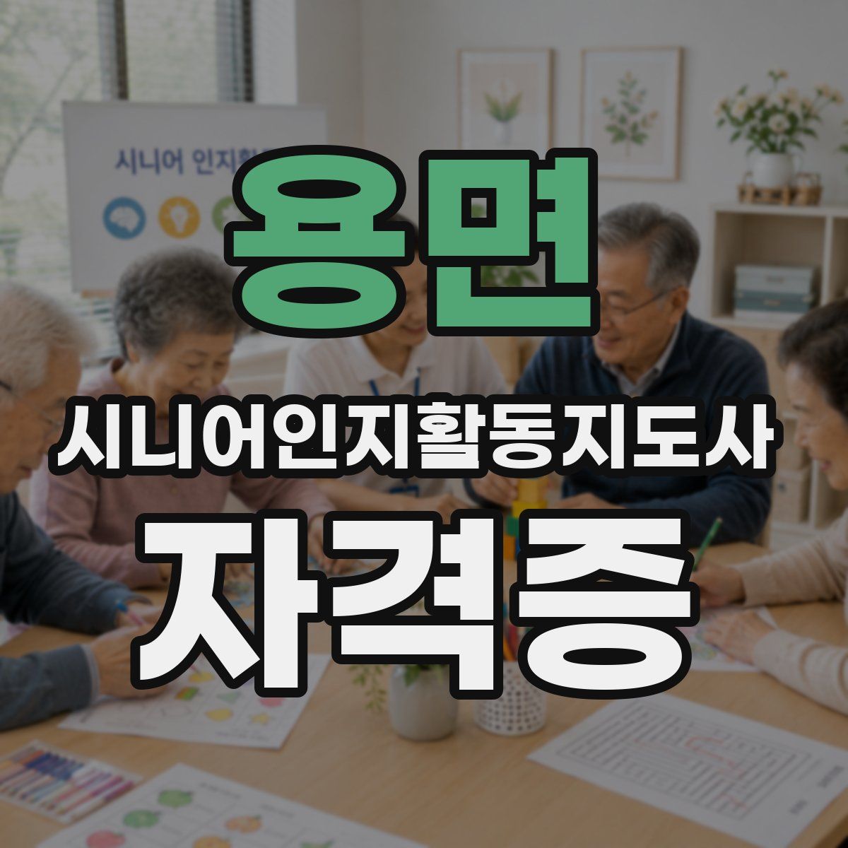 용면 시니어인지활동지도사 자격증