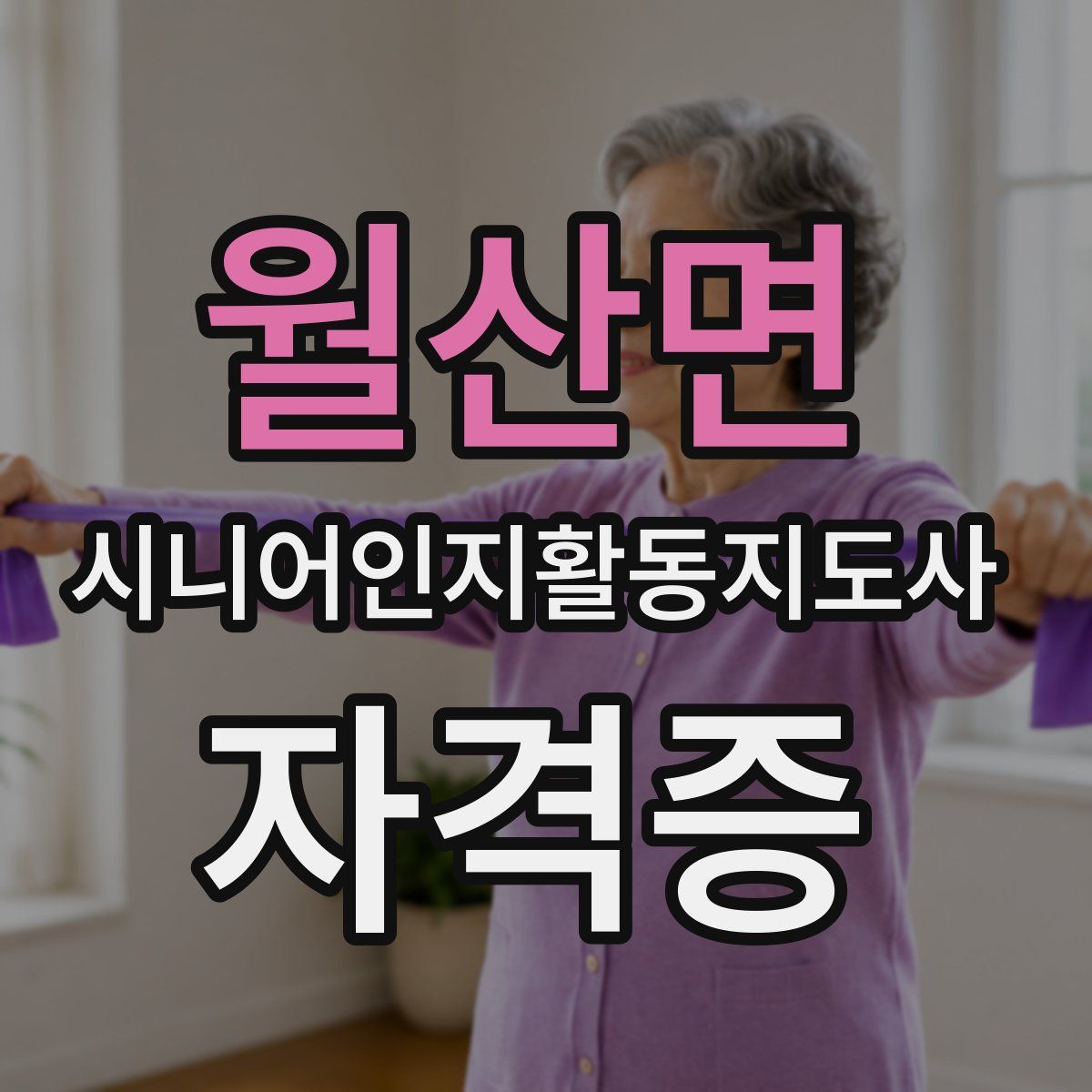 월산면 시니어인지활동지도사 자격증