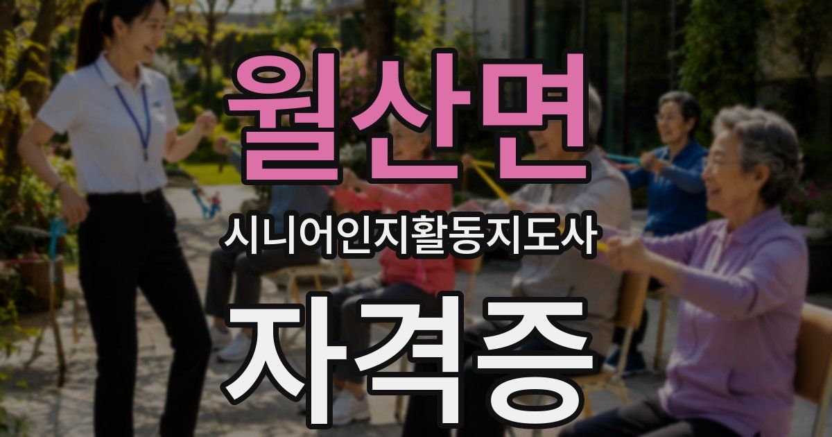 월산면 시니어인지활동지도사 자격증