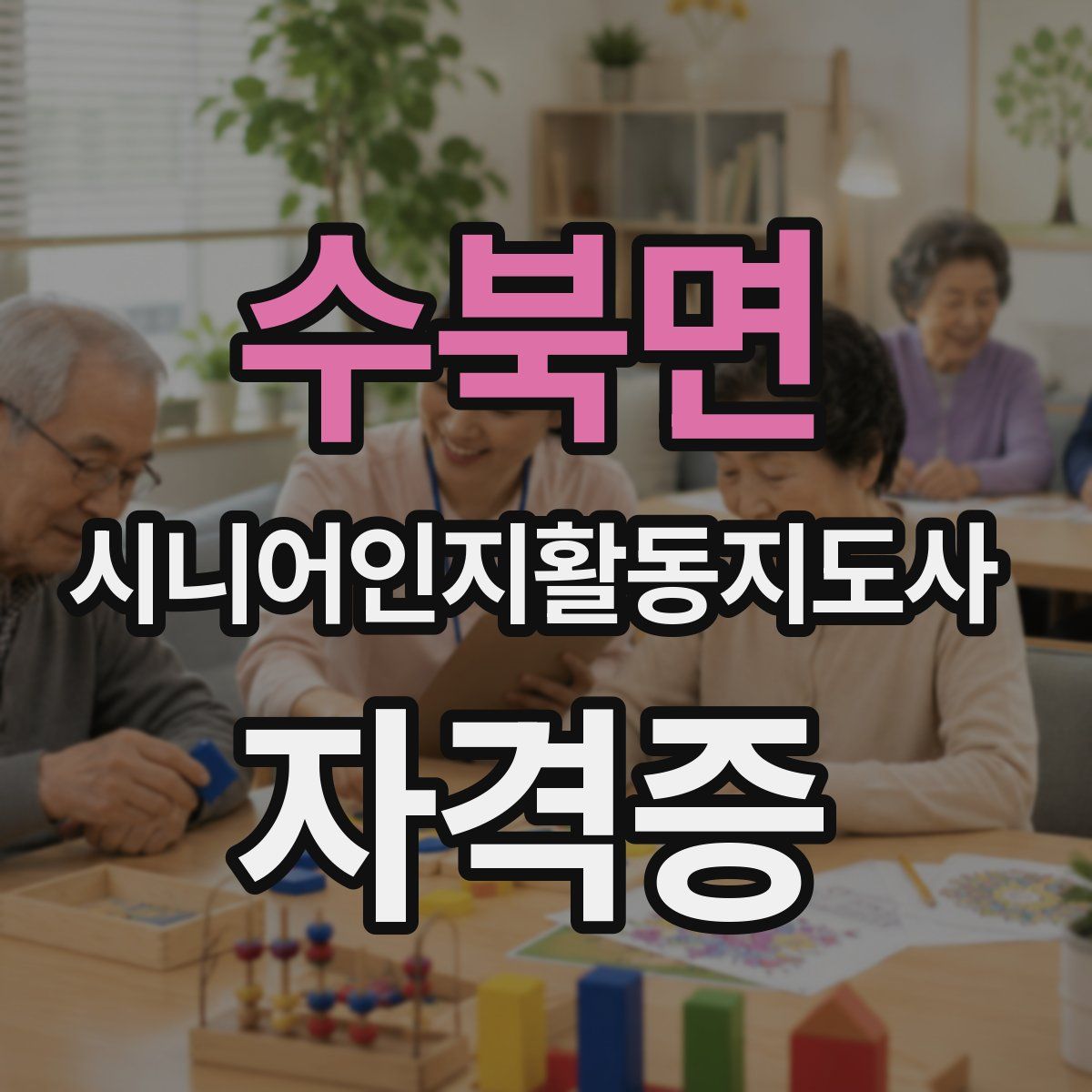 수북면 시니어인지활동지도사 자격증