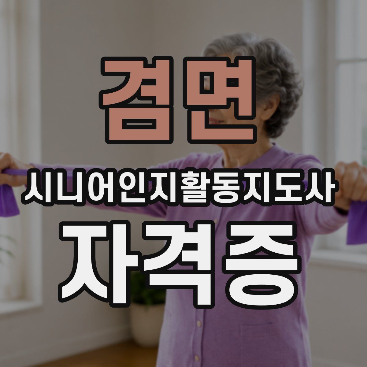 겸면 시니어인지활동지도사 자격증