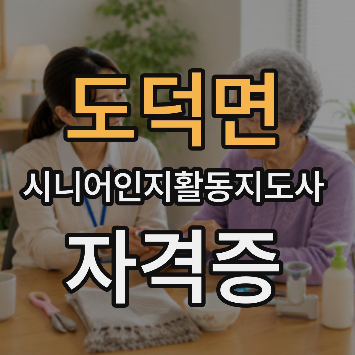 도덕면 시니어인지활동지도사 자격증