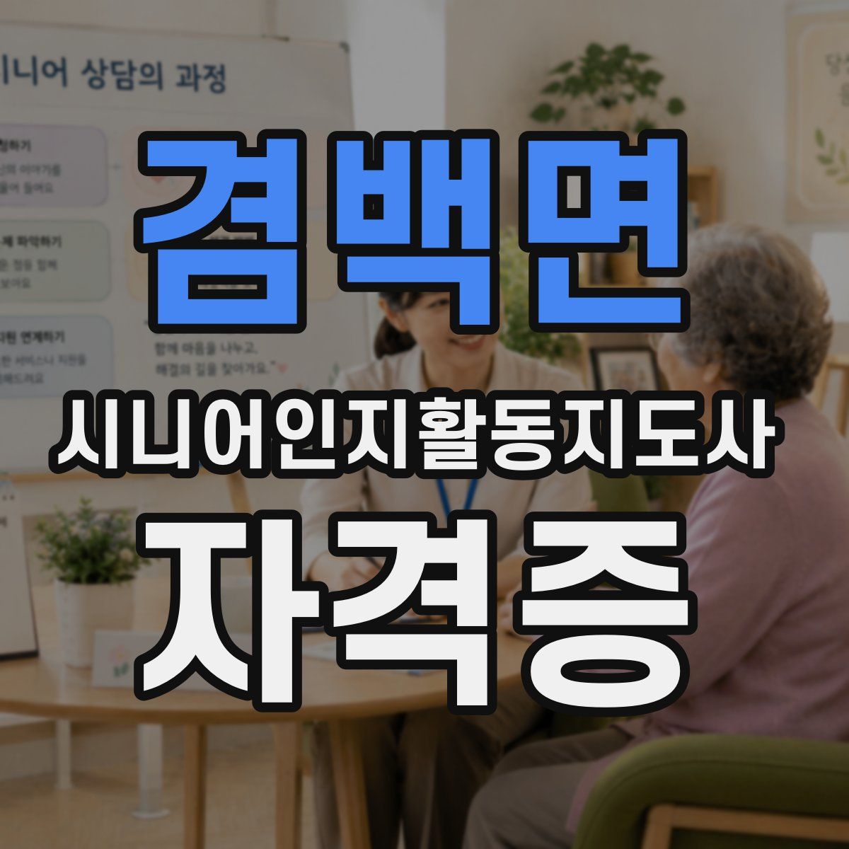 겸백면 시니어인지활동지도사 자격증