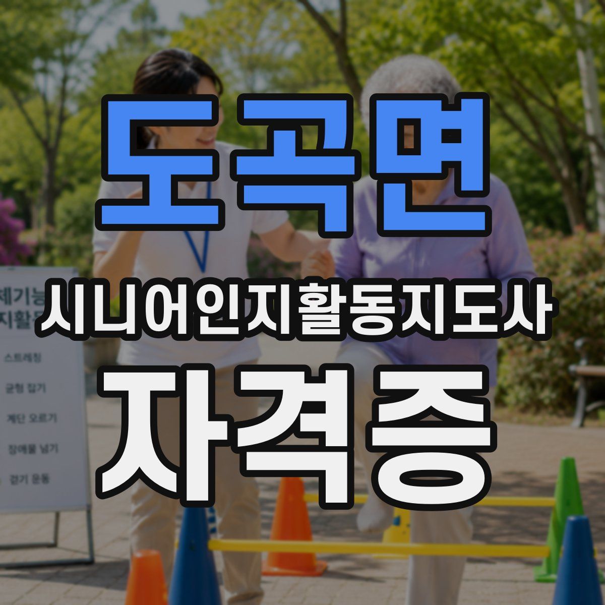도곡면 시니어인지활동지도사 자격증