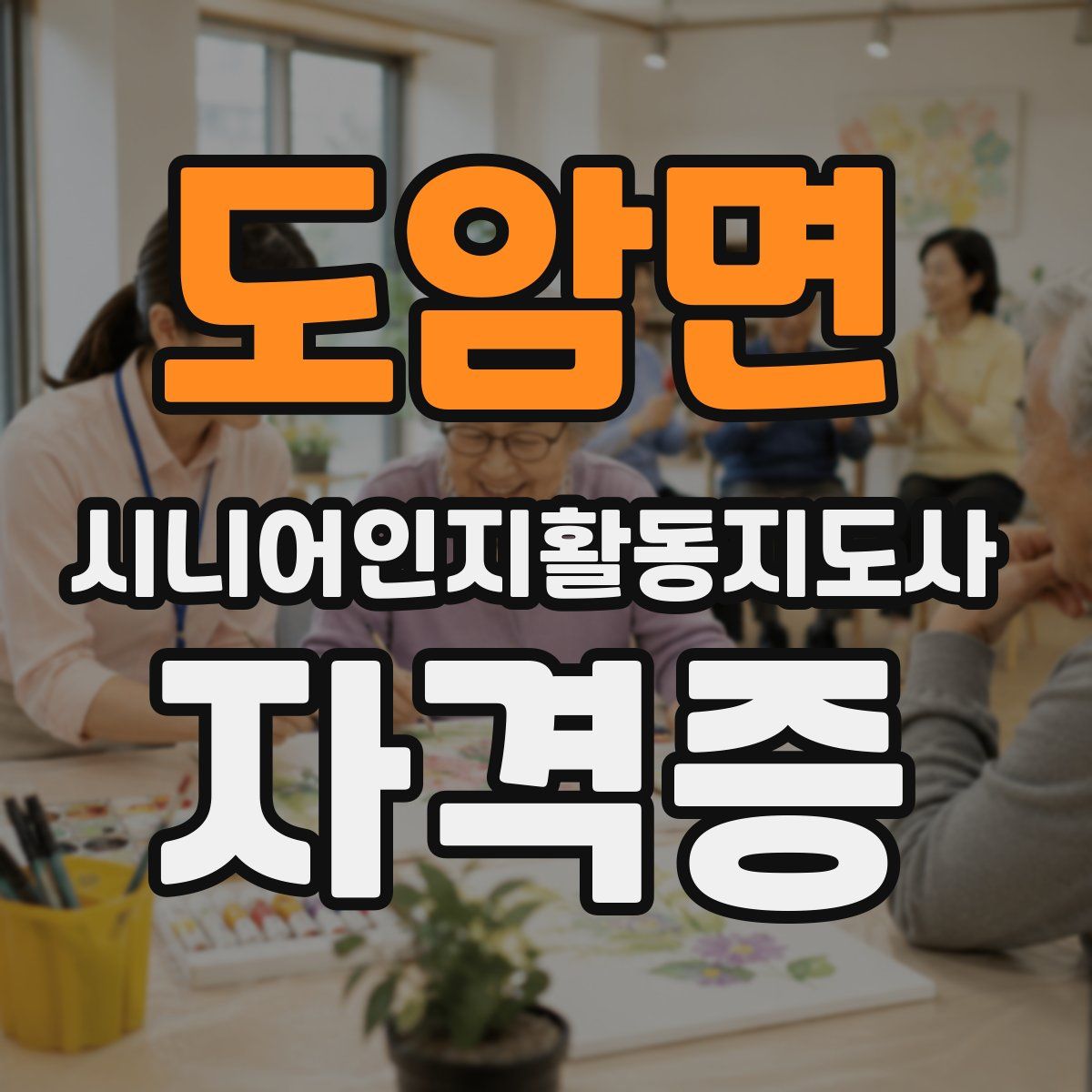 도암면 시니어인지활동지도사 자격증
