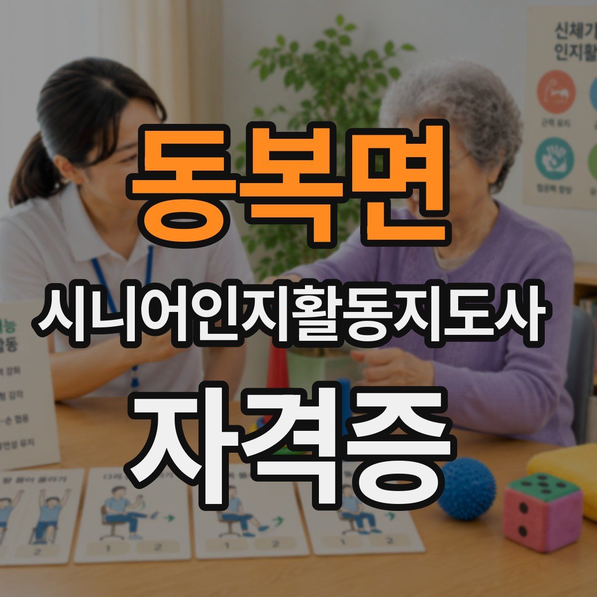 동복면 시니어인지활동지도사 자격증