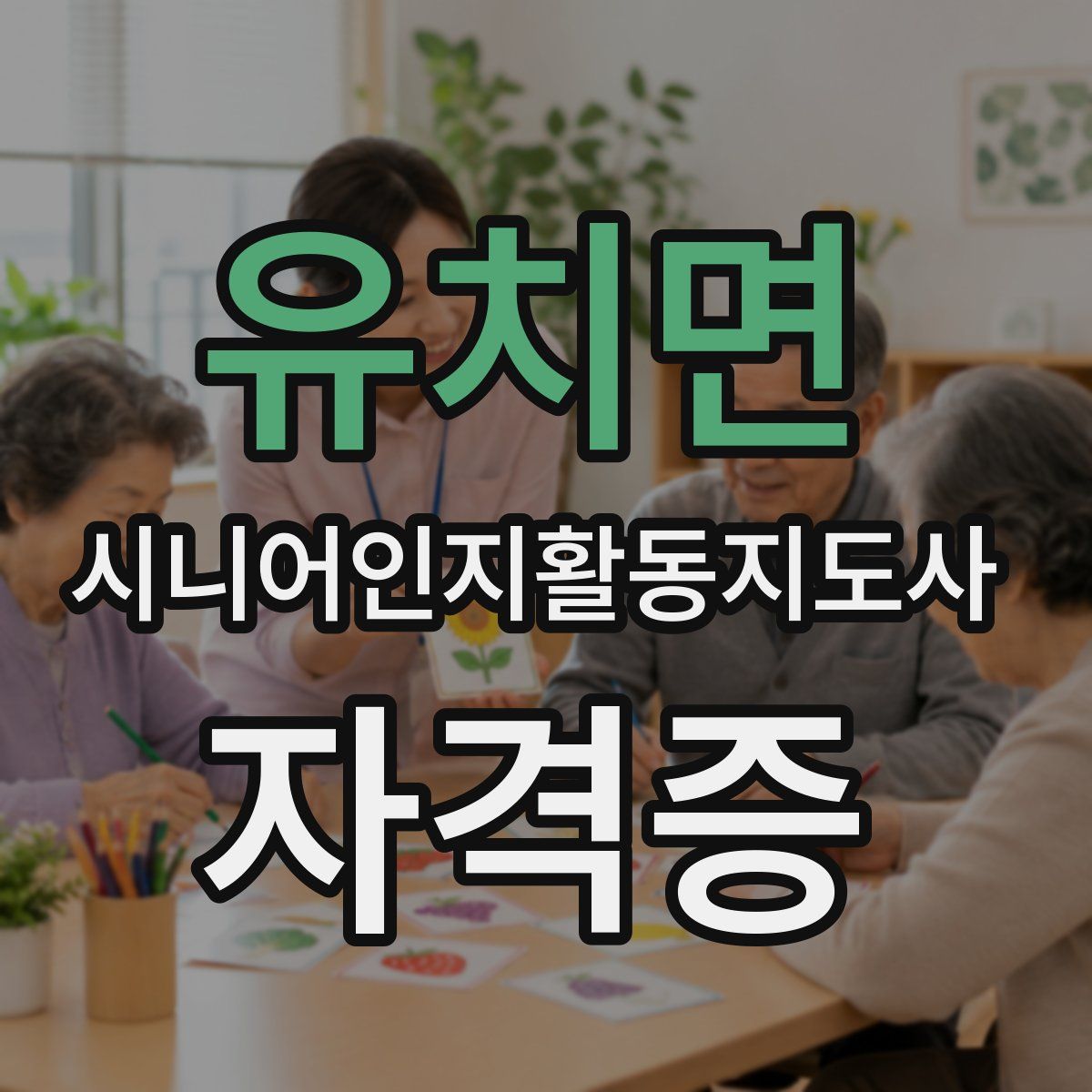 유치면 시니어인지활동지도사 자격증