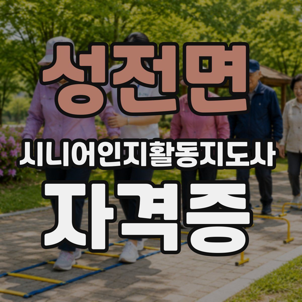 성전면 시니어인지활동지도사 자격증