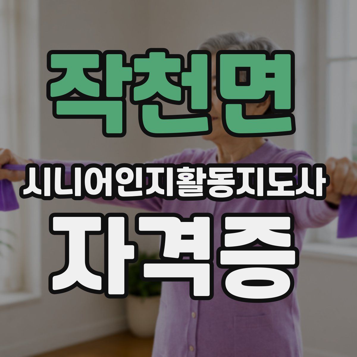 작천면 시니어인지활동지도사 자격증