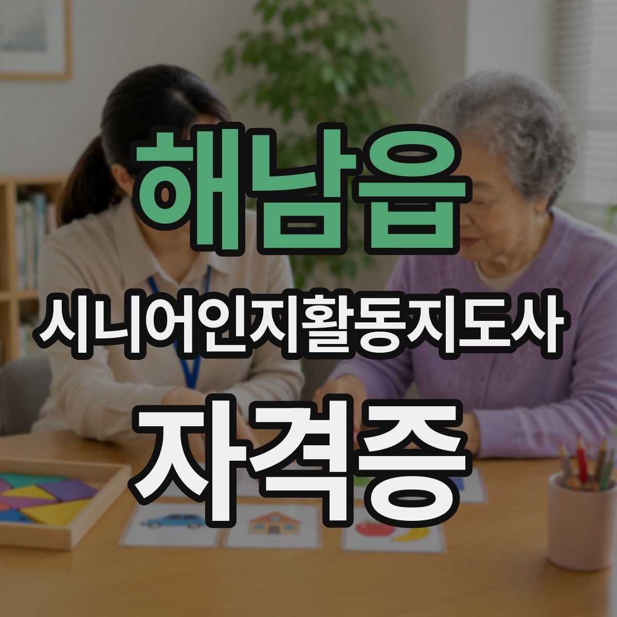 해남읍 시니어인지활동지도사 자격증