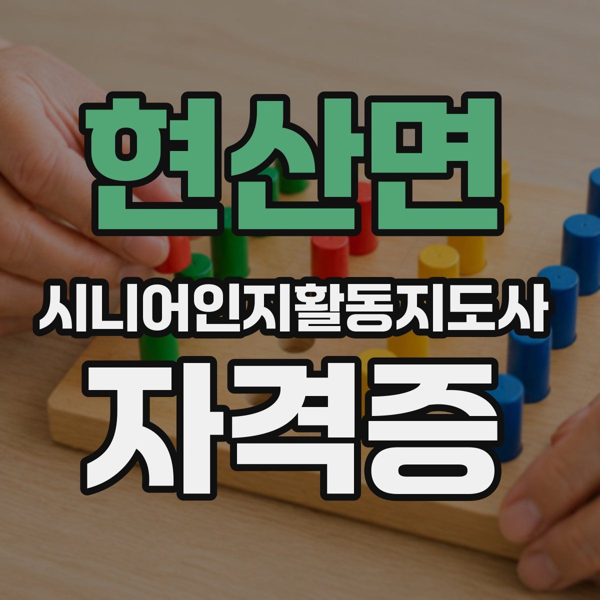 현산면 시니어인지활동지도사 자격증