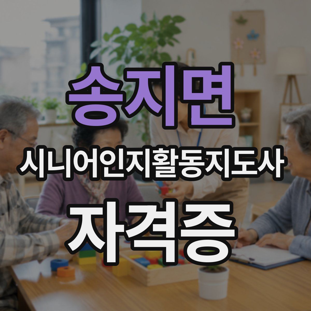 송지면 시니어인지활동지도사 자격증