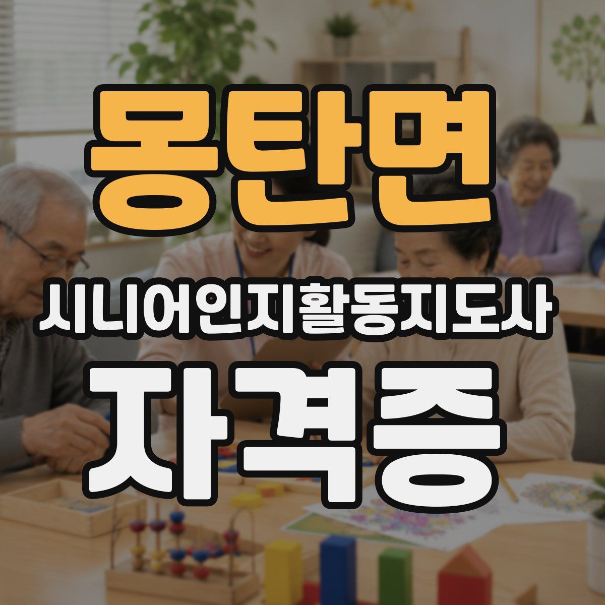 몽탄면 시니어인지활동지도사 자격증