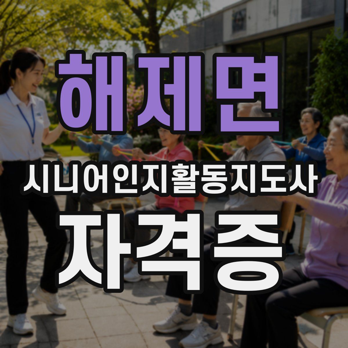 해제면 시니어인지활동지도사 자격증